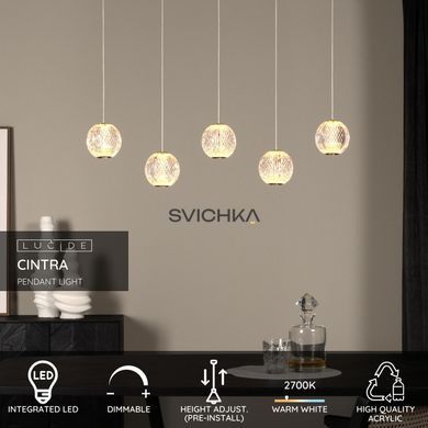 Подвесной светильник Lucide CINTRA LED Dim. 5x4,7W 2700K Transparant