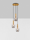 Подвесной светильник Nova luce 9236314 MAHO, Smoke/Brass