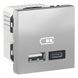 Подвійна USB розетка A+C Schneider Electric Unica New, алюминий, Алюміній