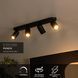 Потолочный точечный светильник Lucide PUNCH 4xGU10 Black, BLACK