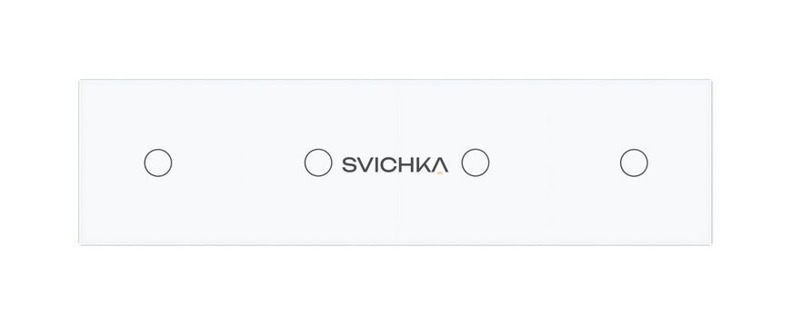 Рамка 4-постовая для четырёх 1-сенсорных выключателей (1-1-1-1) LIVOLO закалённое стекло