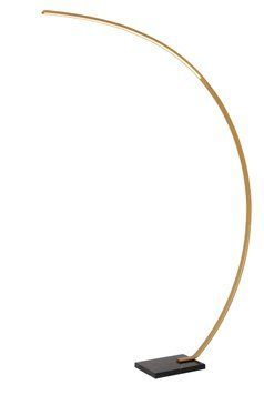 Торшер-дуга Lucide CURVE LED Dim. 1x15W 2700K Matt Gold / Brass, Matt Gold / Brass, Чорний