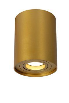 Потолочный точечный светильник Lucide TUBE &Oslash; 9,6 cm 1xGU10 Matt Gold / Brass