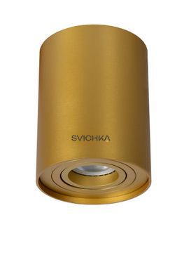 Потолочный точечный светильник Lucide TUBE &Oslash; 9,6 cm 1xGU10 Matt Gold / Brass