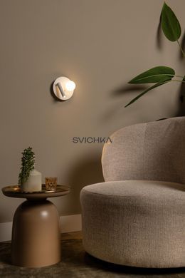 Бра Lucide MATIZ LED 3000K With USB charging point White, WHITE, Білий, Прозорий, Білий
