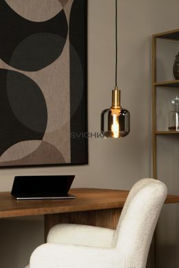 Підвісний світильник Lucide JOANET &Oslash; 16 cm 1xE27 Smoke Grey, Smoke Grey, Димчатий, Димчатий