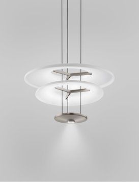 Підвісний світильник Vistosi Dione 2, White/Steel