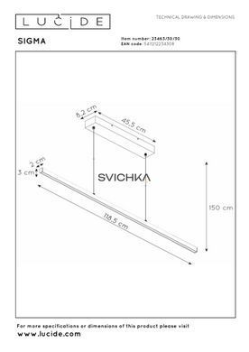 Подвесной светильник Lucide SIGMA LED Dim. 1x30W 2700K Black