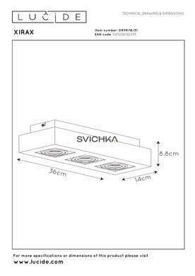 Потолочный точечный светильник Lucide XIRAX LED Dim to warm GU10 3x5W 2200K/3000K White