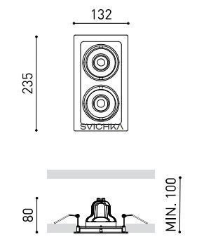 Точковий світильник Arkos Light TWIST DOUBLE A2042222WT, Білий, Білий