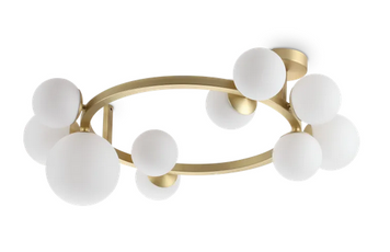 Стельовий світильник Ideal Lux 327815 Perlage pl10, Brass/White