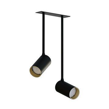 Світильник Nowodvorski MONO SURFACE LONG II BLACK PL, Black/gold, Чорний, Чорний, Чорний