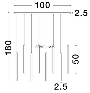 Підвісний світильник Nova luce TRIMLE 8, Black