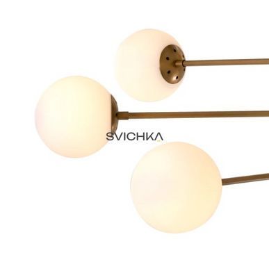 Підвісний світильник Eichholtz Chandelier Tortora 112071, Латунь; Білий, Латунь, Білий