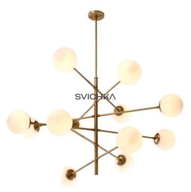 Підвісний світильник Eichholtz Chandelier Tortora 112071, Латунь; Білий, Латунь, Білий