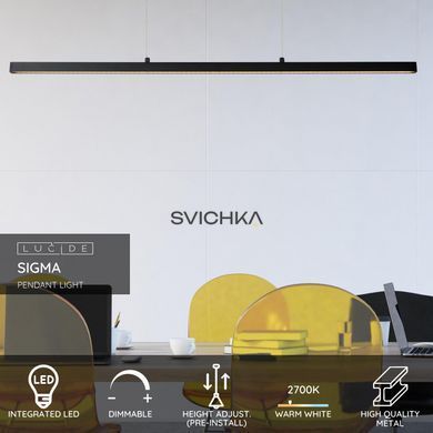 Подвесной светильник Lucide SIGMA LED Dim. 1x30W 2700K Black