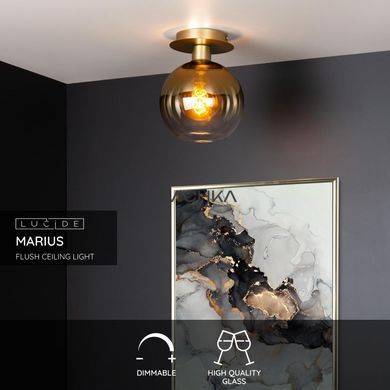 Потолочный светильник Lucide MARIUS 1xE27 Matt Gold / Brass