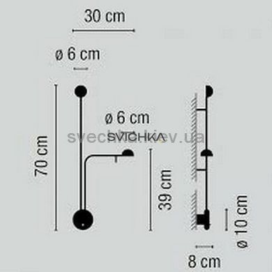 Настенный светильник Vibia Pin 1686-04-10