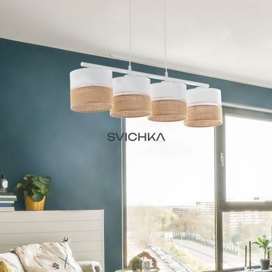 Підвісний світильник TK-Lighting LINOBIANCO 4, White/Beige, Білий; Бежевий, Білий, Бежевий, Білий
