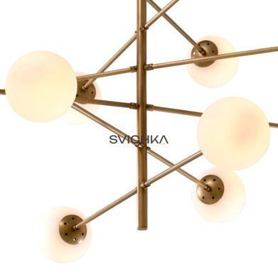 Підвісний світильник Eichholtz Chandelier Tortora 112071, Латунь; Білий, Латунь, Білий