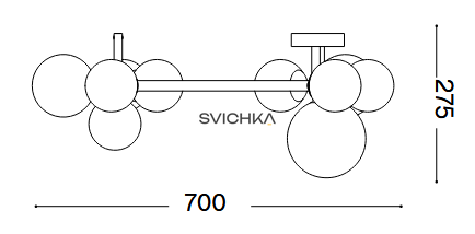 Потолочный светильник Ideal Lux Perlage pl10