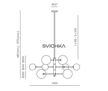 Подвесной светильник Aromas del Campo Atom C1214/8