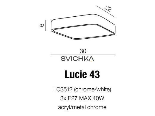 Стельовий світильник AZzardo LUCIE 43 AZ1309, Хром, Білий
