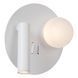 Бра Lucide MATIZ LED 3000K With USB charging point White, WHITE, Білий, Прозорий, Білий