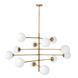 Підвісний світильник Eichholtz Chandelier Tortora 112071, Латунь; Білий, Латунь, Білий