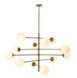 Підвісний світильник Eichholtz Chandelier Tortora 112071, Латунь; Білий, Латунь, Білий