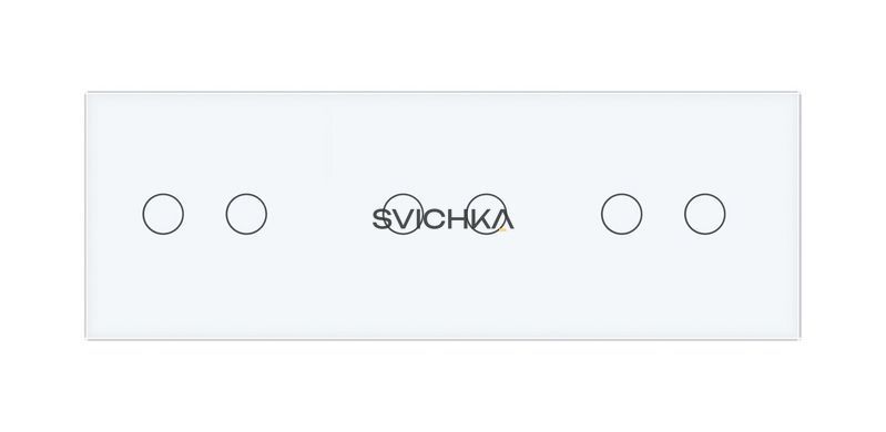Розумний сенсорний ZigBee вимикач 6 сенсорів (2-2-2) Livolo білий (VL-C702Z/C702Z/C702Z-11)