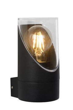 Настінний світильник для дому/вулиці Lucide NORMAN &Oslash; 9 cm 1xE27 IP65 Black, BLACK