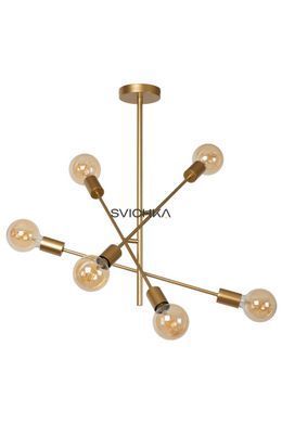 Стельовий світильник Lucide LESTER 6xE27 Matt Gold / Brass, Matt Gold / Brass