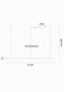 Подвесной светильник Egoluce LANCIA TONDA, &Oslash; 100 cm, Black