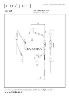 Настінний світильник Lucide MILNE LED Dim. 2x8W 2700K Black, BLACK, Чорний, Чорний