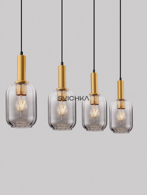 Подвесной светильник Nova luce MAHO, Smoke/Brass