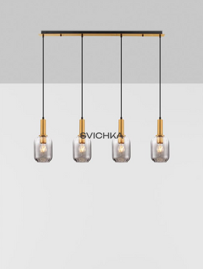Подвесной светильник Nova luce MAHO, Smoke/Brass