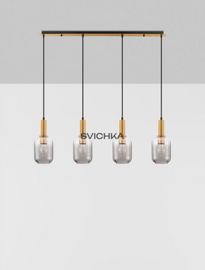 Подвесной светильник Nova luce MAHO, Smoke/Brass