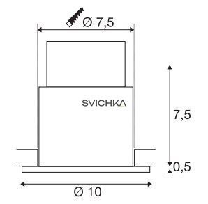 Врезной точечный светильник slv VARU QPAR51 DL, IP20/65, white