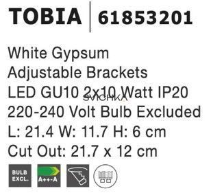 Врізний точковий світильник Nova Luce TOBIA 2 White