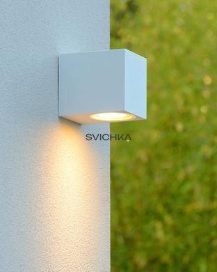 Настінний точковий світильник Lucide ZORA-LED Indoor/Outdoor LED Dim. GU10 1x5W 3000K IP44 White, WHITE