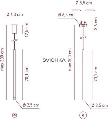 Підвісний світильник Axo Light VIRTUS E2101X07