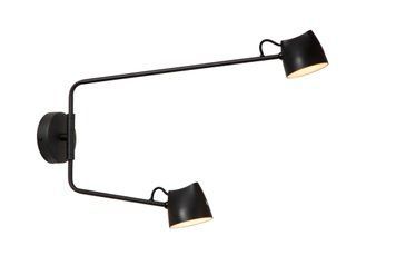 Настінний світильник Lucide MILNE LED Dim. 2x8W 2700K Black, BLACK, Чорний, Чорний