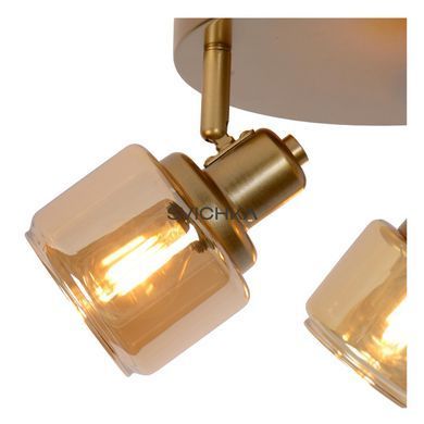 Потолочный точечный светильник Lucide BJORN &Oslash; 38 cm 3xE14 Matt Gold / Brass