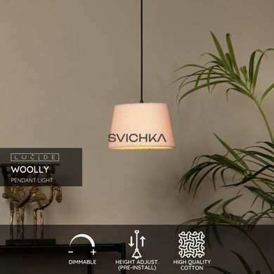 Подвесной светильник Lucide WOOLLY &Oslash; 28 cm 1xE27 Pink