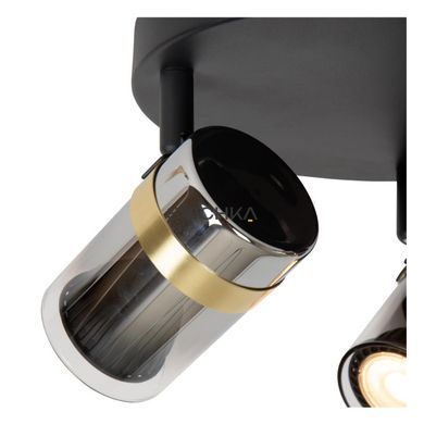 Стельовий точковий світильник Lucide UPTON 3xGU10 Smoke Grey, Smoke Grey, Димчатий, Димчатий