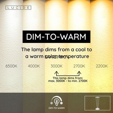 Акумуляторна настільна лампа для дому та вулиці Lucide RENEE Battery pack/batteries &Oslash; 12,3 cm LED Dim to warm 1x2,2W 2700K/3000K IP54 With wireless charging pad White, WHITE