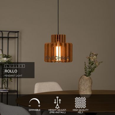 Подвесной светильник Lucide ROLLO 1xE27 Terracotta