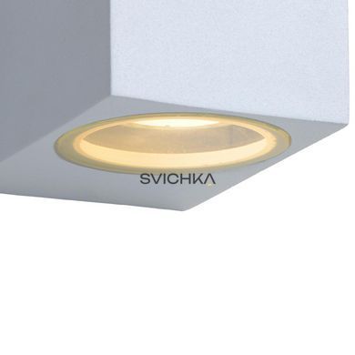 Настінний точковий світильник Lucide ZORA-LED Indoor/Outdoor LED Dim. GU10 1x5W 3000K IP44 White, WHITE