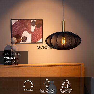 Подвесной светильник Lucide CORINA &Oslash; 50 cm 1xE27 Black